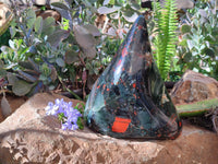 Polished Bloodstone Standing Free Form x 1 From Swaziland