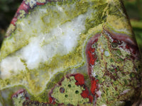 Polished Bastite Dragon Bloodstone Standing Free Forms x 2 From South Africa