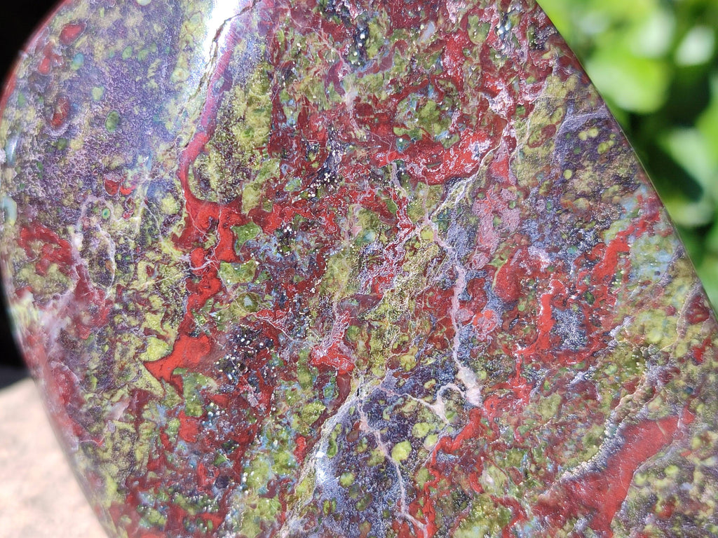 Polished Bastite Dragon Bloodstone Standing Free Forms x 2 From South Africa - Toprock Gemstones and Minerals 