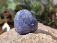 Polished Lazulite Hearts x 35 From Madagascar