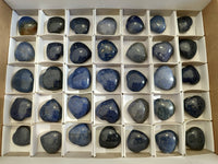 Polished Lazulite Hearts x 35 From Madagascar