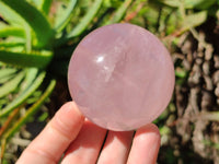 Polished Rose Quartz Spheres x 4 From Madagascar