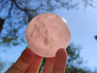 Polished Rose Quartz Spheres x 4 From Madagascar