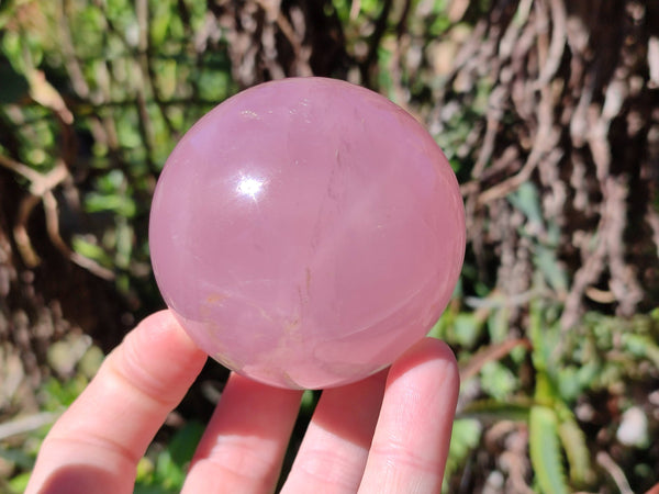 Polished Rose Quartz Spheres x 4 From Madagascar