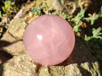 Polished Rose Quartz Spheres x 4 From Madagascar