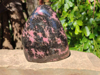 Polished Rhodonite Standing Free Form x 1 From Ambindavato, Madagascar