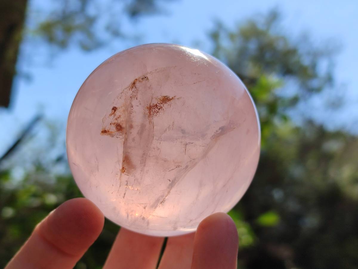 Polished Rose Quartz Spheres x 4 From Madagascar - Toprock Gemstones and Minerals 