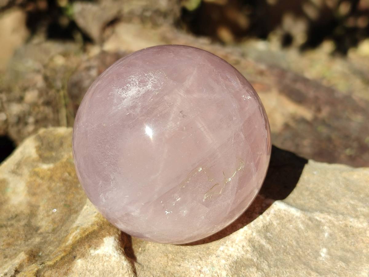 Polished Rose Quartz Spheres x 4 From Madagascar - Toprock Gemstones and Minerals 