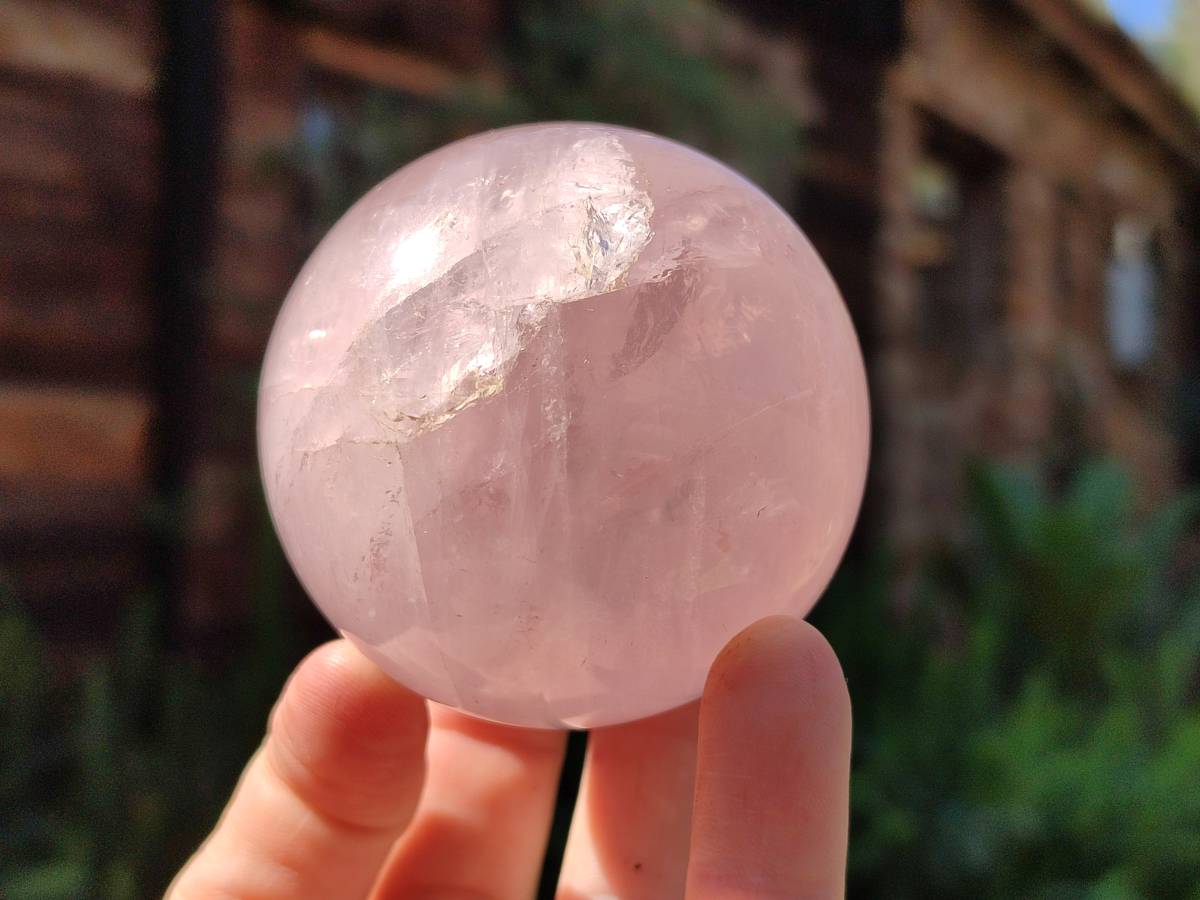 Polished Rose Quartz Spheres x 4 From Madagascar - Toprock Gemstones and Minerals 