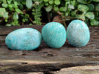 Polished Amazonite Palm Stones x 12 From Madagascar - Toprock Gemstones and Minerals 