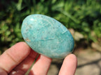 Polished Amazonite Palm Stones x 12 From Madagascar - Toprock Gemstones and Minerals 