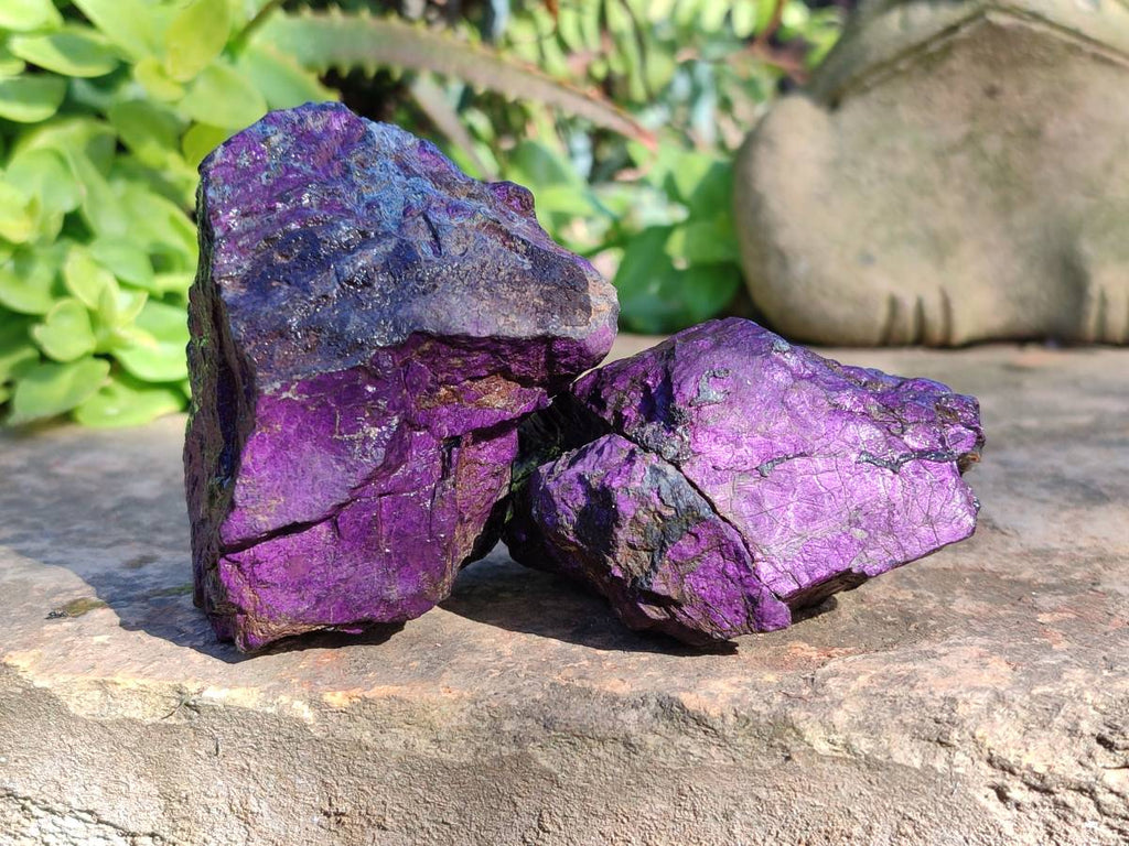 Natural Metallic Purpurite Specimens x 6 From Erongo, Namibia - Toprock Gemstones and Minerals 
