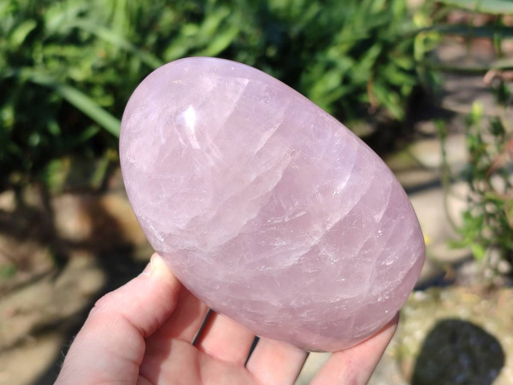 Polished Rose Quartz Standing Free Forms x 2 From Madagascar - Toprock Gemstones and Minerals 