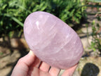 Polished Rose Quartz Standing Free Forms x 2 From Madagascar - Toprock Gemstones and Minerals 