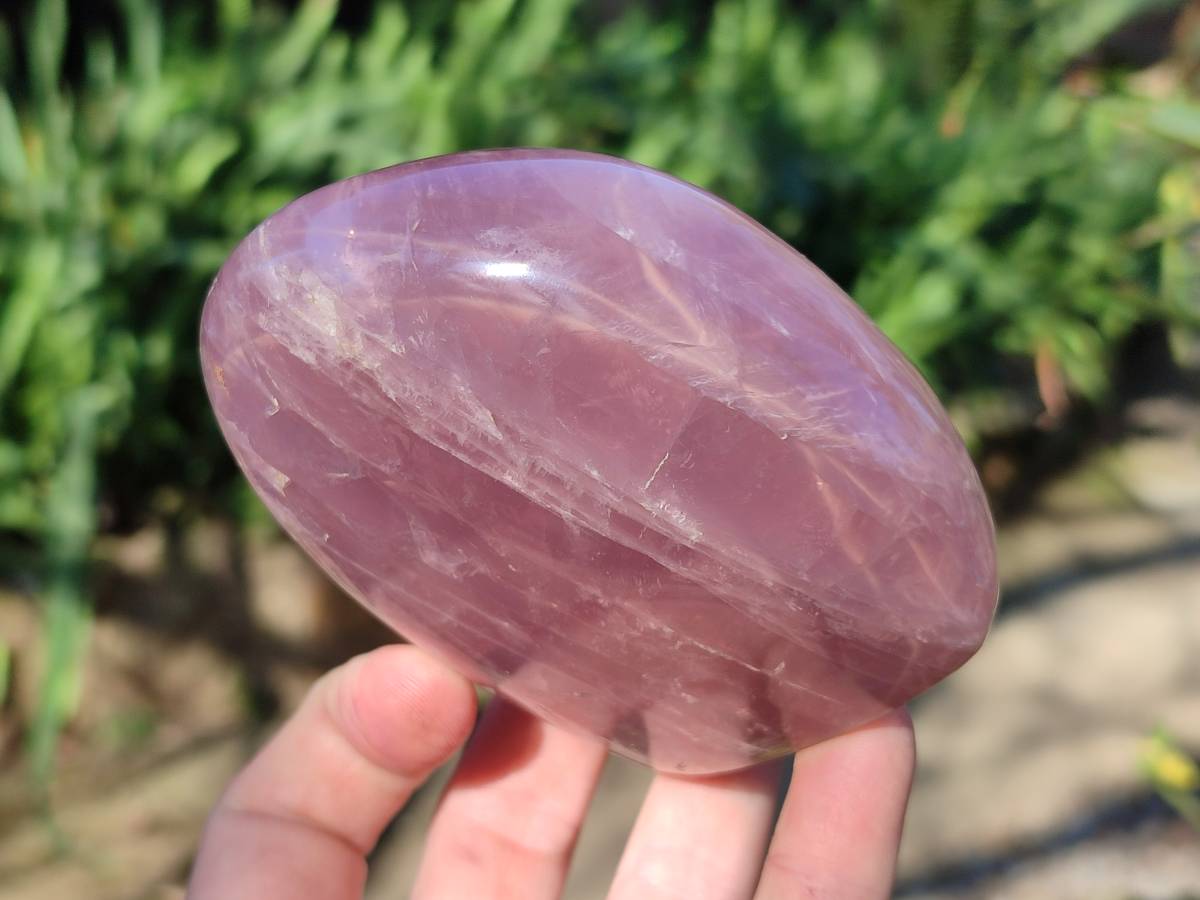 Polished Rose Quartz Standing Free Forms x 2 From Madagascar - Toprock Gemstones and Minerals 