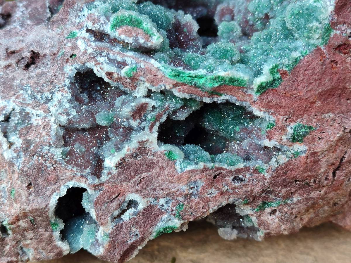 Natural Ball Malachite On Dolomite Matrix Specimen x 1 From Kambove, Congo - Toprock Gemstones and Minerals 