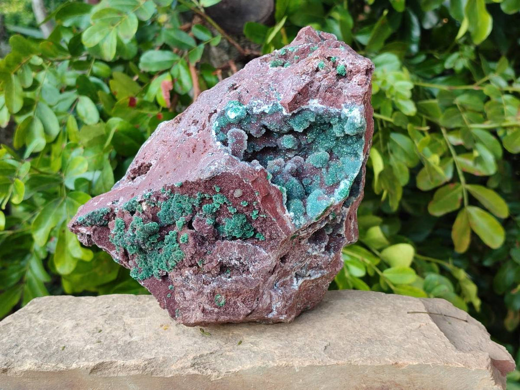 Natural Ball Malachite On Dolomite Matrix Specimen x 1 From Kambove, Congo - Toprock Gemstones and Minerals 