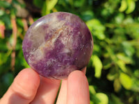 Polished Lepidolite With Pink Rubellite Palm Stones x 24 From Ambatondrazaka, Madagascar - Toprock Gemstones and Minerals 