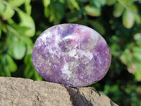 Polished Lepidolite With Pink Rubellite Palm Stones x 24 From Ambatondrazaka, Madagascar - Toprock Gemstones and Minerals 