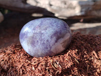 Polished Lepidolite With Pink Rubellite Palm Stones x 24 From Ambatondrazaka, Madagascar - Toprock Gemstones and Minerals 