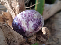 Polished Lepidolite With Pink Rubellite Palm Stones x 24 From Ambatondrazaka, Madagascar - Toprock Gemstones and Minerals 