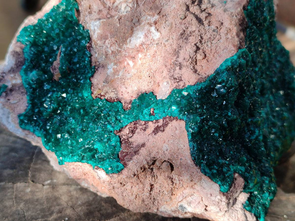 Natural Dioptase On Dolomite Specimen x 1 From Likasi, Congo - Toprock Gemstones and Minerals 