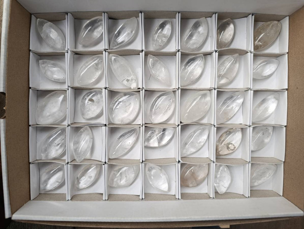 Polished Clear Quartz "Angel Tears" Pendant Pieces x 35 From Madagascar - Toprock Gemstones and Minerals 