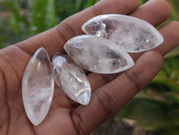 Polished Clear Quartz "Angel Tears" Pendant Pieces x 35 From Madagascar