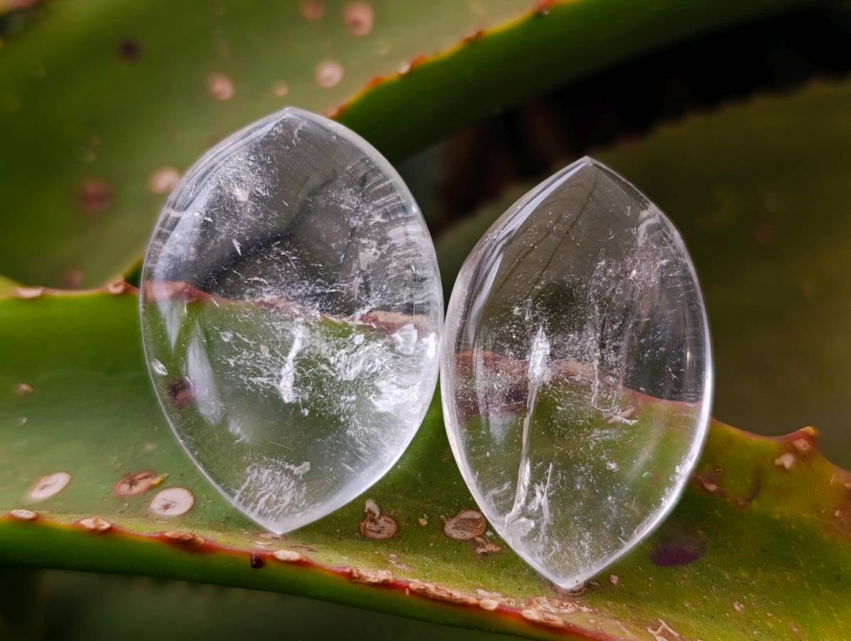 Polished Clear Quartz "Angel Tears" Pendant Pieces x 35 From Madagascar - Toprock Gemstones and Minerals 