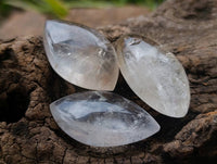 Polished Clear Quartz "Angel Tears" Pendant Pieces x 35 From Madagascar
