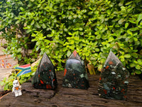 Polished Bloodstone Points x 3 From Swaziland