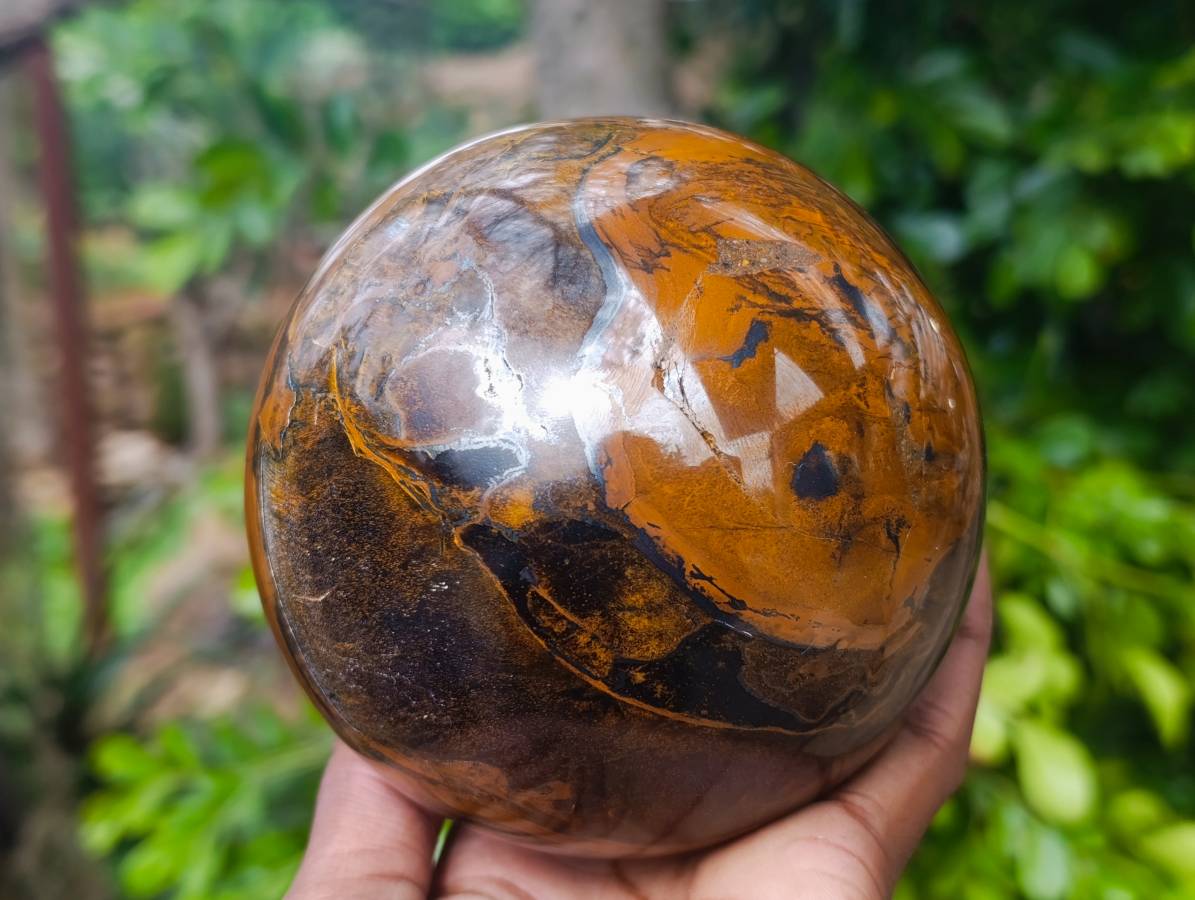 Polished Tigers Eye Sphere x 1 From Prieska, South Africa - Toprock Gemstones and Minerals 