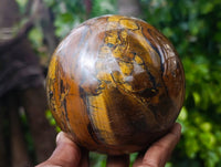 Polished Tigers Eye Sphere x 1 From Prieska, South Africa