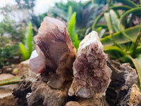Natural Hematoid Quartz Clusters x 3 From Zimbabwe