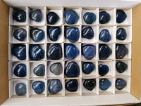 Polished Mini Lazulite Hearts x 35 From Madagascar