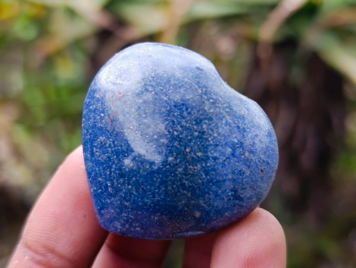 Polished Mini Lazulite Hearts x 35 From Madagascar - Toprock Gemstones and Minerals 