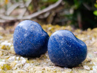Polished Mini Lazulite Hearts x 35 From Madagascar