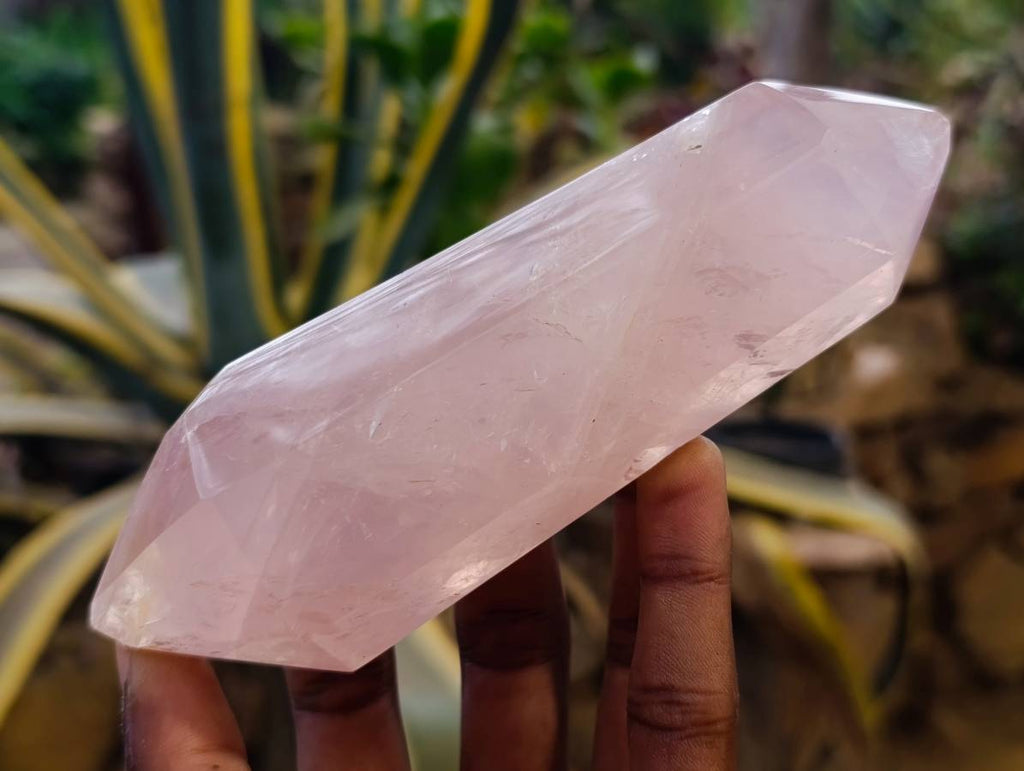 Polished Double Terminated Rose Quartz Points x 4 From Madagascar - Toprock Gemstones and Minerals 