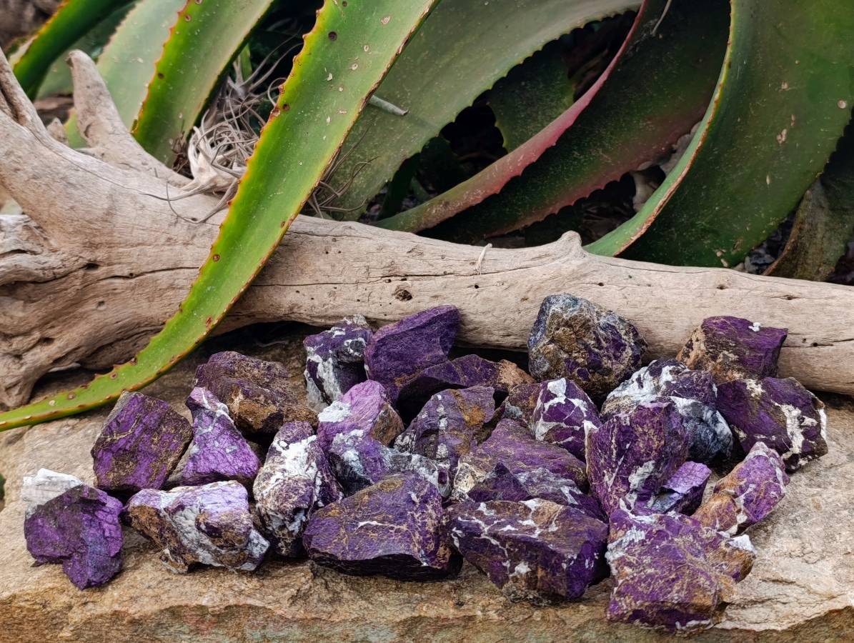 Natural Metallic Purpurite Specimens x 24 From Erongo, Namibia - Toprock Gemstones and Minerals 