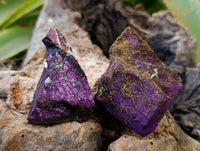 Natural Metallic Purpurite Specimens x 24 From Erongo, Namibia