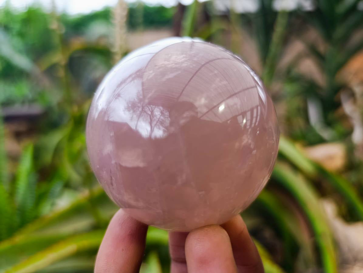 Polished Star Rose Quartz Spheres x 4 From Madagascar - Toprock Gemstones and Minerals 