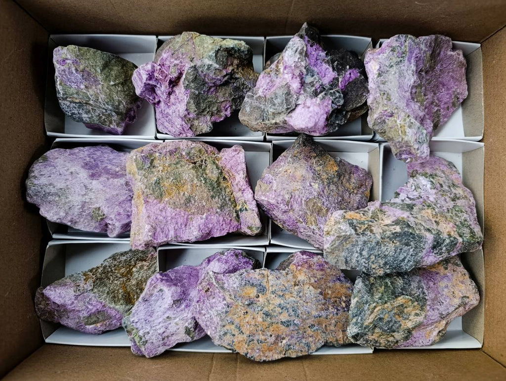 Natural Stichtite Specimens x 12 From Barberton, South Africa - Toprock Gemstones and Minerals 