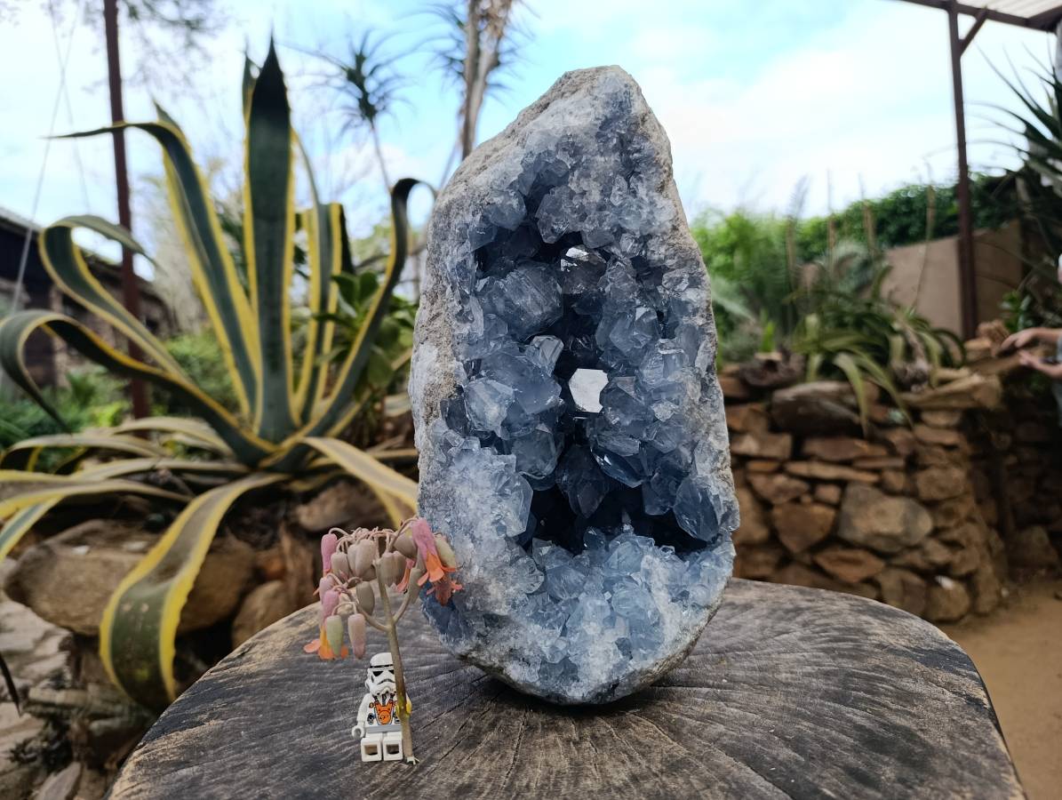 Natural Celestite Geode Specimen x 1 From Sakoany, Madagascar - Toprock Gemstones and Minerals 