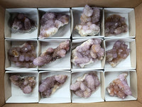 Natural Amethyst Spirit Quartz Clusters x 12 From South Africa
