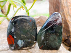 Polished Bloodstone Standing Free Forms x 3 From Swaziland - Toprock Gemstones and Minerals 