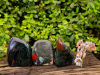 Polished Bloodstone Standing Free Forms x 3 From Swaziland - Toprock Gemstones and Minerals 
