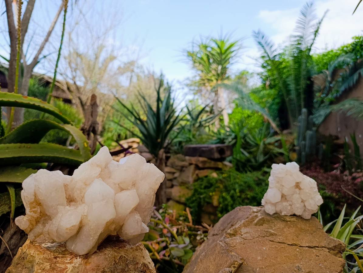 Natural Candle Quartz Clusters x 2 From Madagascar - Toprock Gemstones and Minerals 