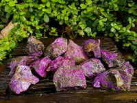Natural Stichtite Specimens x 12 From Barberton, South Africa