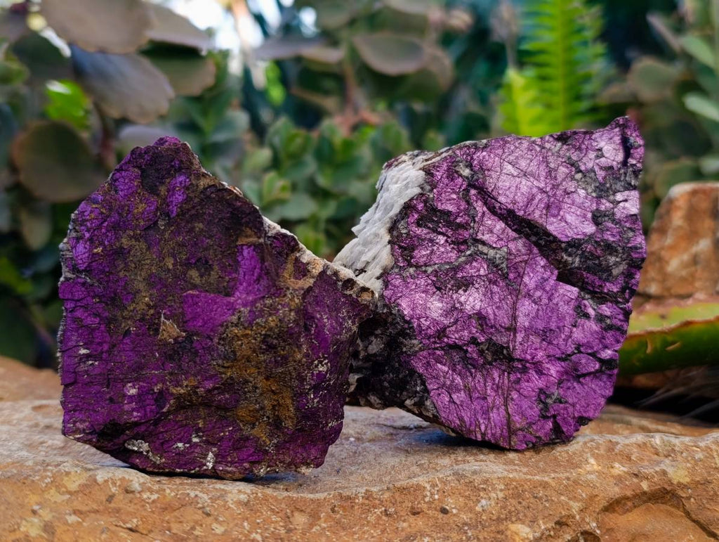 Natural Metallic Purpurite Specimens x 6 From Erongo, Namibia - Toprock Gemstones and Minerals 