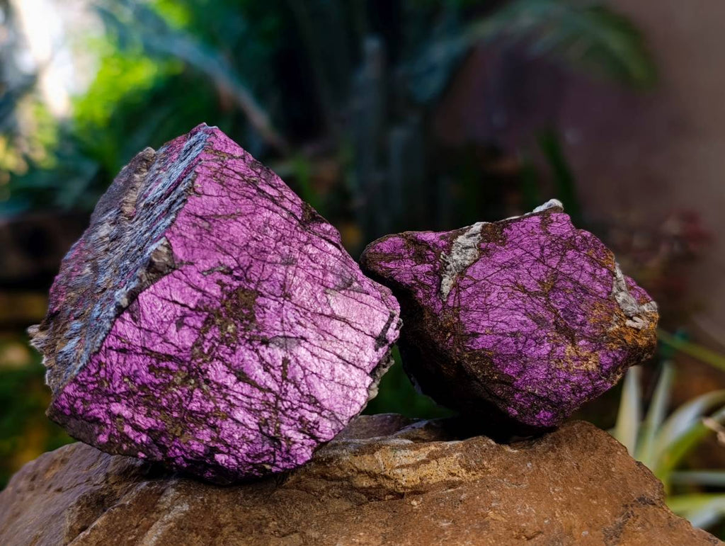 Natural Metallic Purpurite Specimens x 6 From Erongo, Namibia - Toprock Gemstones and Minerals 